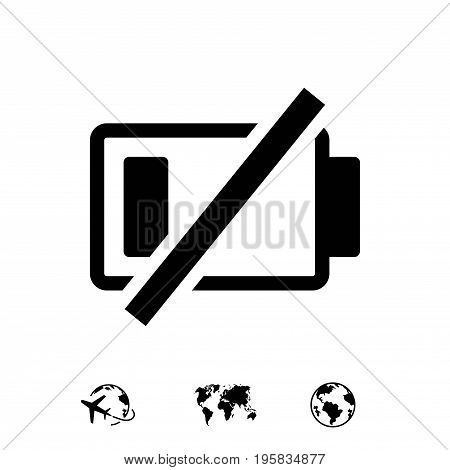 battery vector icon stock vector illustration flat design