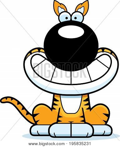 Happy Cartoon Tasmanian Tiger