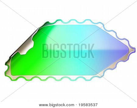 Adesivo colorato frastagliata o etichetta