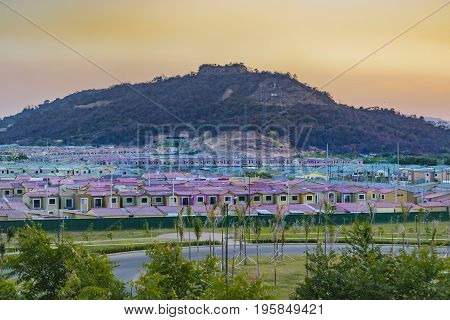 Aerial View Scene Of Outskirt Condominium Houses At Guayaquil, Ecuador