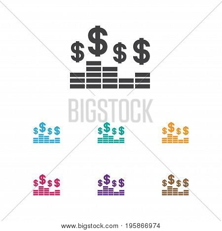 Vector Illustration Of Casino Symbol On Greenback Icon