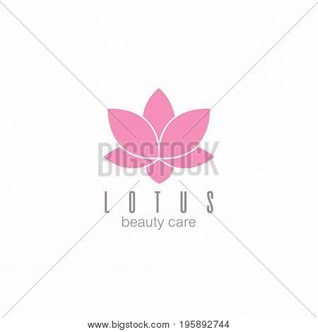 Lotus Flower Logo Beauty Care Template Logo Vector Design