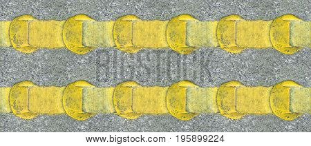 Asphalt yellow line with background appearance - tile