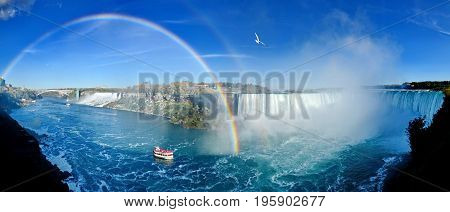 Beatiful Niagara Falls Landscape, Canadian Falls, Canada