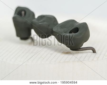 Implants Teeth Made In The Technic Oxidized Metal Dental