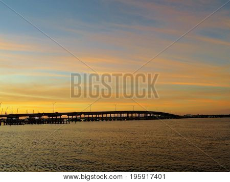 Bradenton Bridge over the Manatee River in Tampa Florida