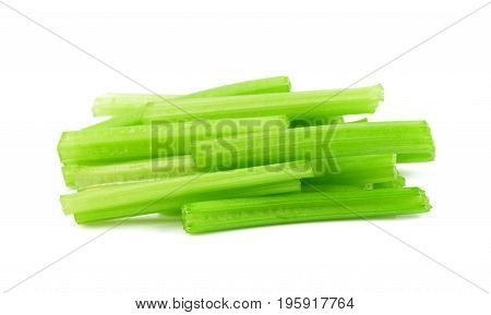 Fresh celery isolated on white background celery vegetable for cooking