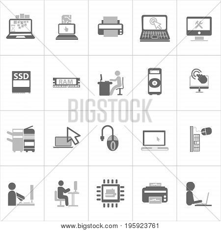 Vector Creative Illustration Computer Network and mobile devices. you can use for website icon, moblie UI or business icon.