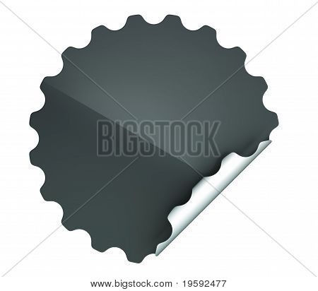 Black Round Hamous adesivo o etichetta