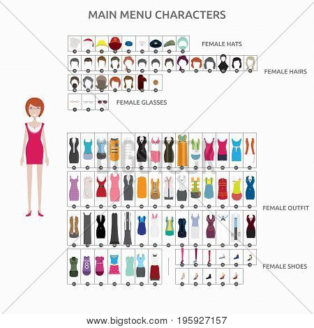 Character Creation Casuallady | set of vector character illustration use for human, profession, business, marketing and much more.The set can be used for several purposes like: websites, print templates, presentation templates, and promotional materials.