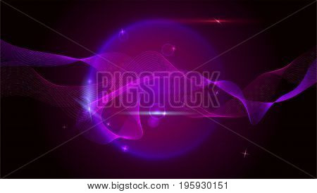 Abstract bright motion background with blurred light rays, smoky waves and lens flare. Dynamic digital, technology backdrop for breaking news or cover. Flow motion illustration.