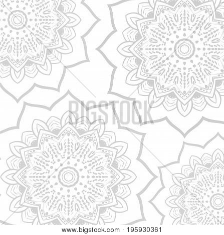 Abstract Hand drawn Mandala Background. Arabic, indian, turkish culture decoration style. Vector background Illustration
