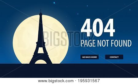 404 Error. Page Not Found. Ui Ux Template For Website. Vector Illustration.