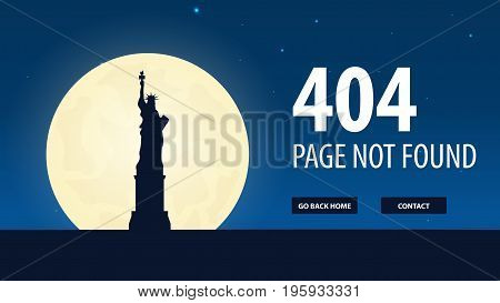 404 Error. Page Not Found. Ui Ux Template For Website. Vector Illustration.