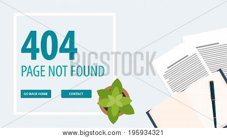 404 Error. Page Not Found. Ui Ux Template For Website. Vector Illustration.