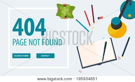 404 Error. Page Not Found. Ui Ux Template For Website. Vector Illustration.