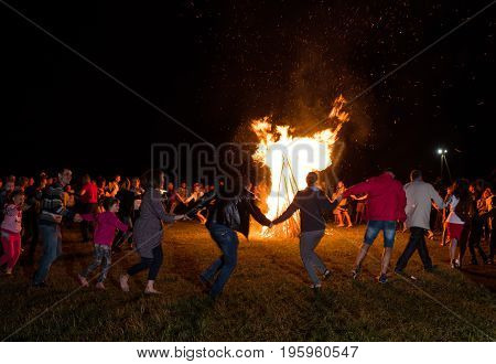 Vorochevo, Ukraine - July 16, 2017: Lemko Vatra Festival In Vorochevo, Ukraine.