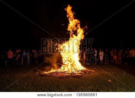 Vorochevo, Ukraine - July 16, 2017: Lemko Vatra Festival In Vorochevo, Ukraine.