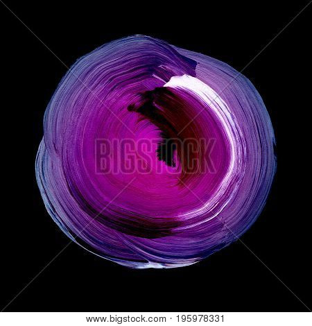 Abstract Circle Acrylic And Watercolor Painted Background.