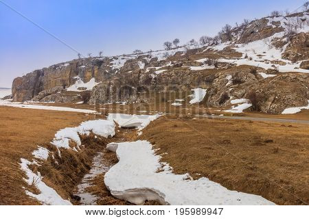 Geological Reservation Cheile Dobrogei located in Constanta county Romania