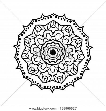Decorative Hand Drawn Mandala. Ethnic Decorative Elememt For Design. Islam, Arabic, Indian, Ottoman
