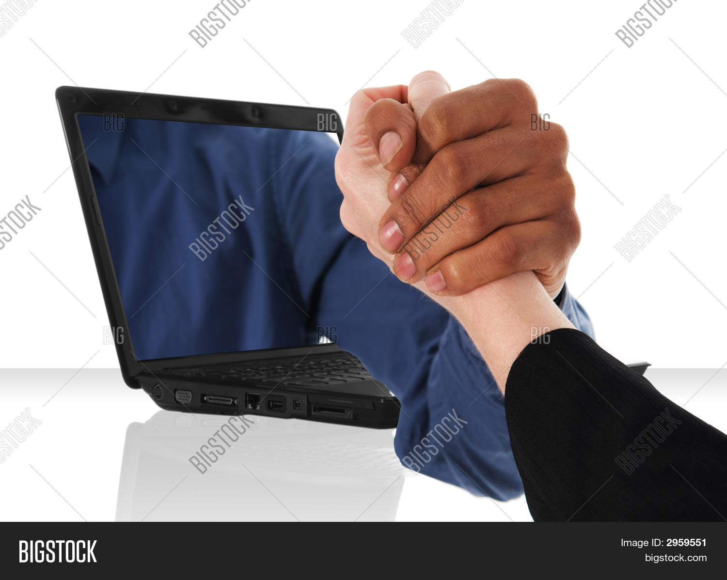 Computer Hand Wrest Laptop Arm Wrestling Image & Photo (Free Trial) | Bigstock