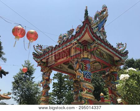 Ko Chang, Thailand - April 10, 2018: Chinese Buddist Temple On The Asian Island
