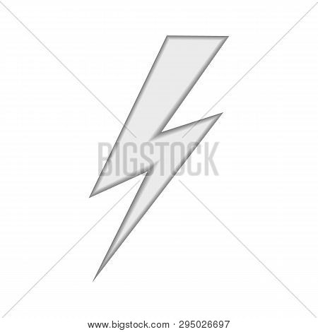 Lightning Icon Abstract Isolated On A White Backgrounds. Vector Illustration.