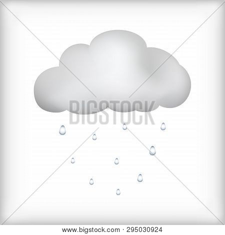 Cloud Rain Icon Isolated On White Background.