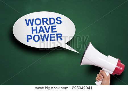 Words Have Power, Business Motivational Inspirational Quotes, Words Typography Lettering Concept