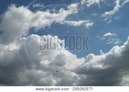 Performing Aerobatics On Sport Aircraft During The Aviation Festival.