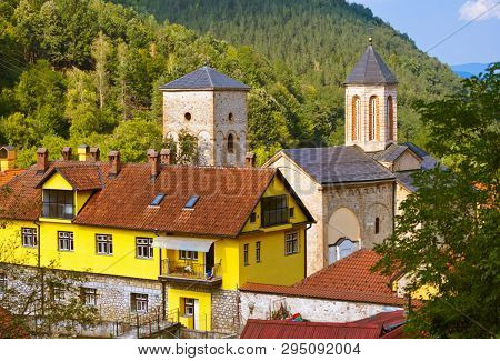The medieval monastery Raca - Serbia - architecture travel background