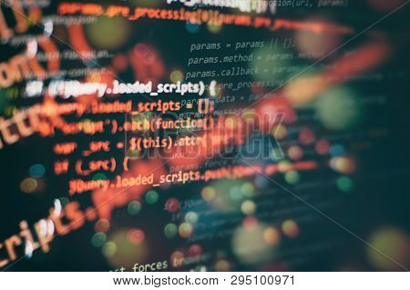 Web Programming Functions On Laptop On Laptop. It Business. Python Code Computer Screen.