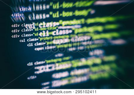 Javascript Functions, Variables, Objects. Project Managers Work New Idea. Future Technology Creation
