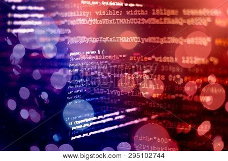 Javascript Functions, Variables, Objects. Project Managers Work New Idea. Future Technology Creation