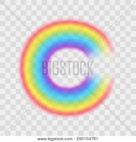 Realistic Detailed 3d Rainbow On A Transparent Background. Vector