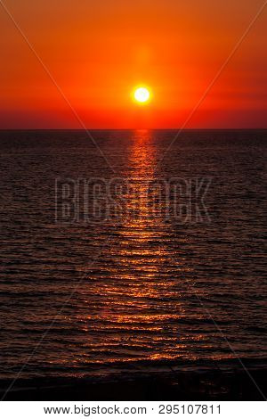 Beautiful Sunset Over The Sea In Italy