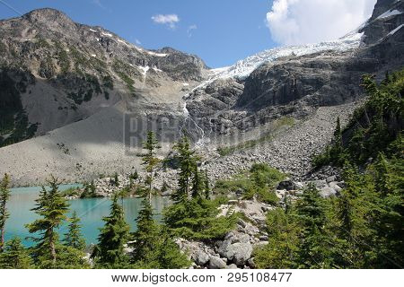 Upper Joffre Lake In Joffre Lakes Provincial Park, British Columbia, Canada.