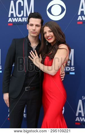 LAS VEGAS - APR 7:  Devin Dawson, Leah Sykes at the 54th Academy of Country Music Awards at the MGM Grand Garden Arena on April 7, 2019 in Las Vegas, NV