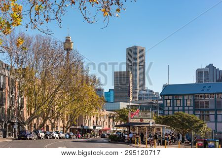 Sydney, Australia - July 03, 2016: Sydney Streets With View Of Cbd, Woolloomooloo District