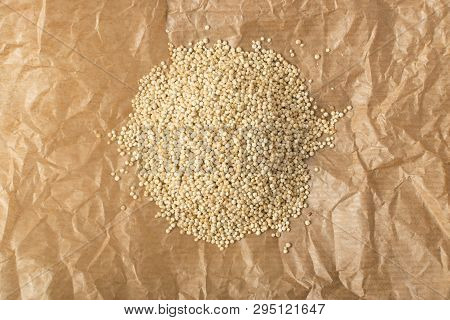 Quinoa Seeds Background Or Chenopodium Quinoa Texture