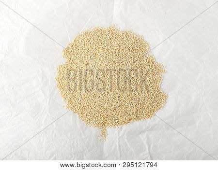 Quinoa Seeds Background Or Chenopodium Quinoa Texture