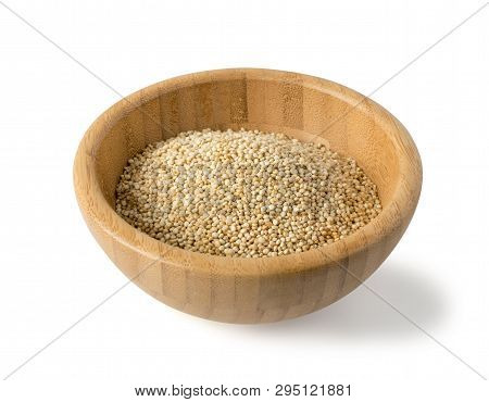 Quinoa Seeds Background Or Chenopodium Quinoa Isolated