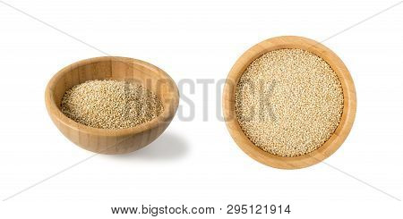 Quinoa Seeds Background Or Chenopodium Quinoa Isolated