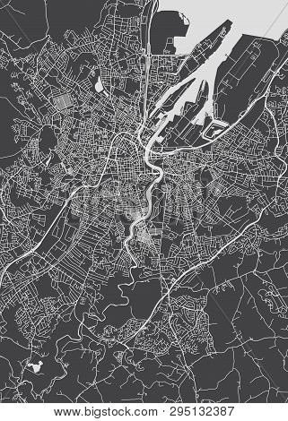 Monochrome Detailed Plan City Of Belfast Detailed Plan Of The City, Rivers And Streets
