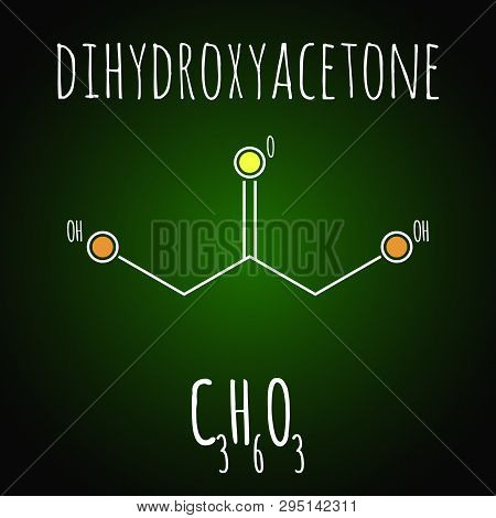 Dyhydroxyacetone Chemistry Formula. Science Vector Scheme Illustration