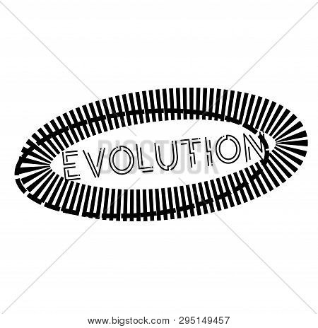 Evolution Stamp On White. Stamps And Advertisement Labels Series.