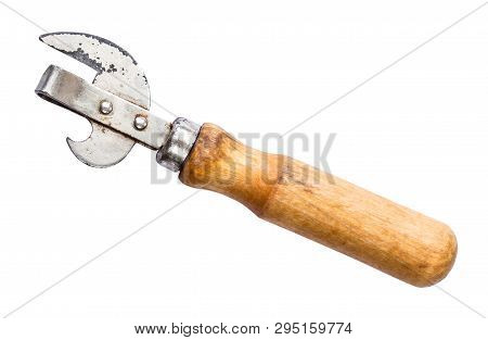 Vintage Lever-type Can And Bottle Opener Isolated On White Background