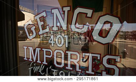 Osaka,japan - 13 Apr, 2019:the Movie Set Of Genco Pura Olive Oil Company Appearing  In The Movie Sce
