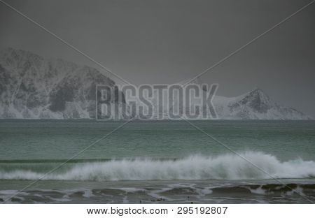 Haukland Beach in Lofoten Archipelago, Norway, Europe